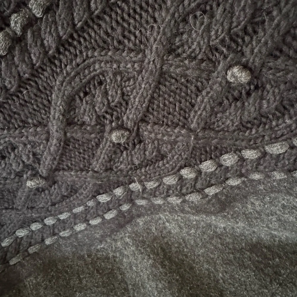 Anthropologie Sleeping on snow Poncho cabled cotillion wool alpaca pullover NWOT - Picture 10 of 14